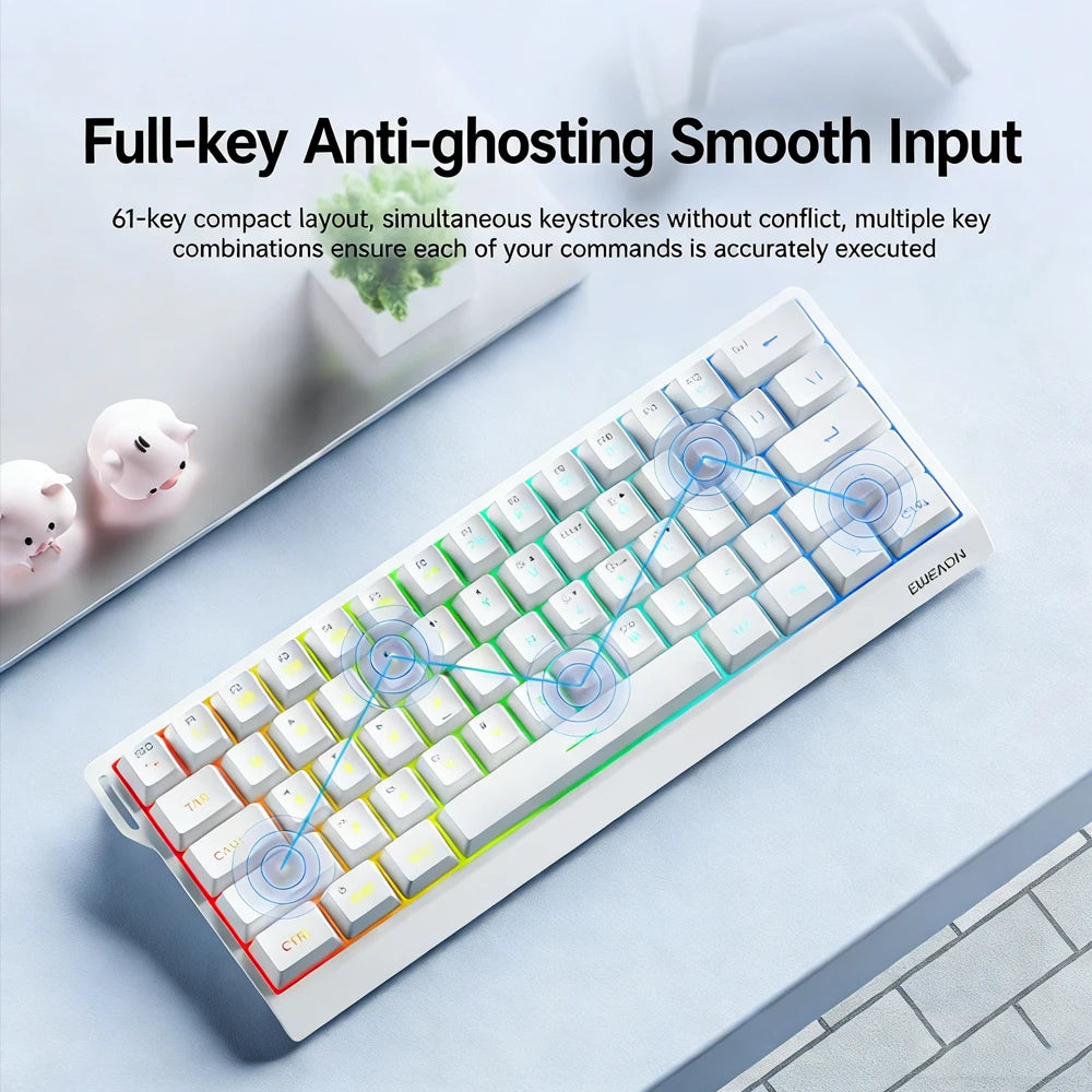 Original Pioneer F61/F68 Wireless Keyboard Mechanical Feel Bluetooth Office Dedicated Small Portable Bluetooth E-sports Keyboard